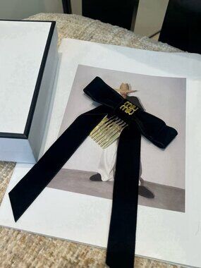 Exquisite black MIUMIU headdress